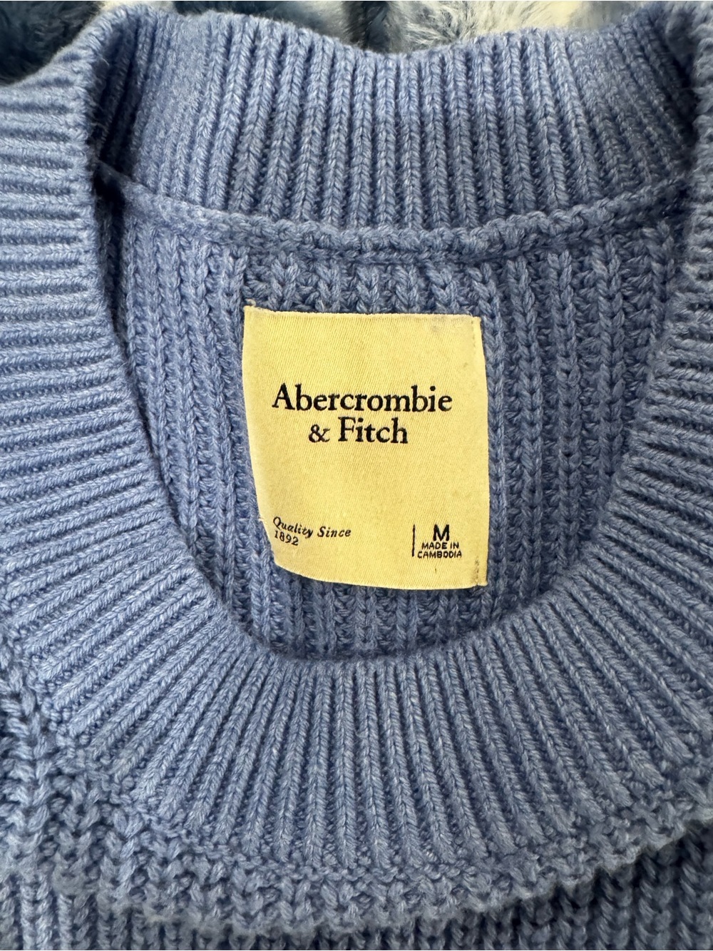 Abercrombie & Fitch Royal Blue Ribbed Crewneck Sweater Vest - Picture 4 of 4
